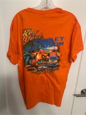 Harley-Davidson Bright Orange Short Sleeve Tee with Chest Logo
